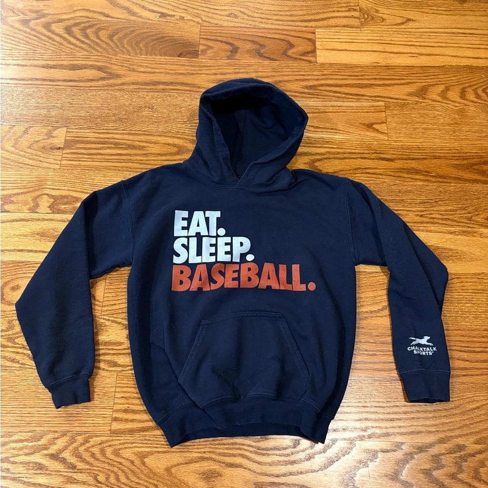 Eat. Sleep. Baseball. Navy Graphic Hoodie